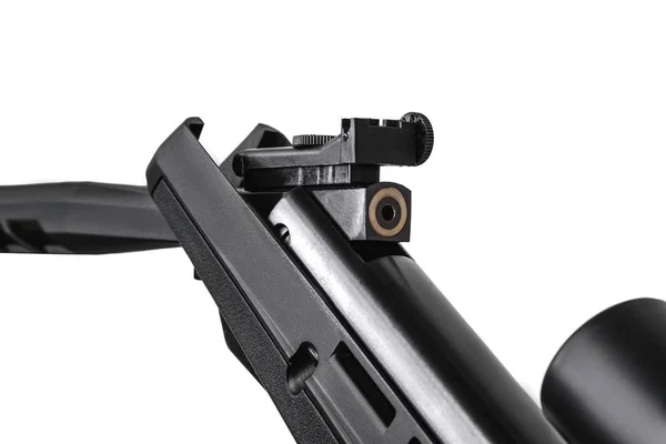 Air rifle with a telescopic sight isolate on a white background.