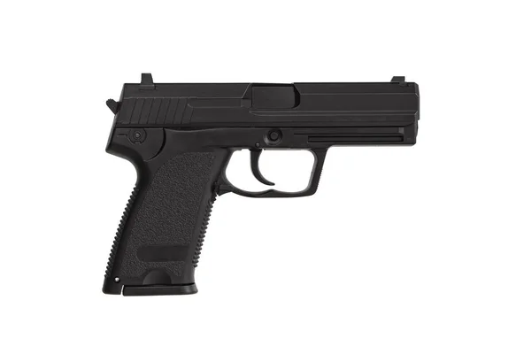 Black gun pistol isolated on white — Stock Photo, Image