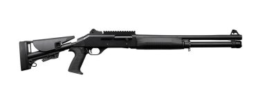 Beyaz Modern siyah tüfek izole