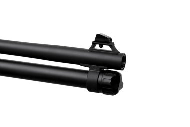 Beyaz Modern siyah tüfek izole