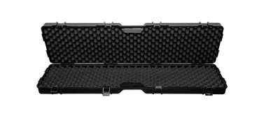 Açık siyah plastik kasa içinde köpük. Silah kılıfı izole