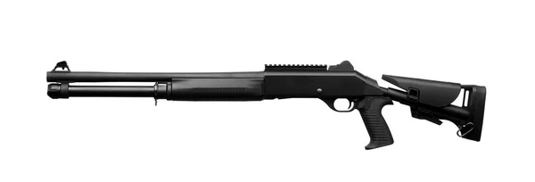 Moderne zwarte Shotgun geïsoleerd op wit — Stockfoto