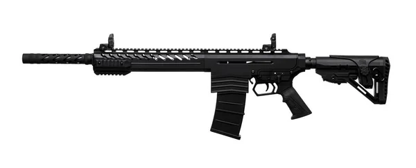 Modern semi-automatic tactical shotgun isolate on white backgrou — Stock Photo, Image