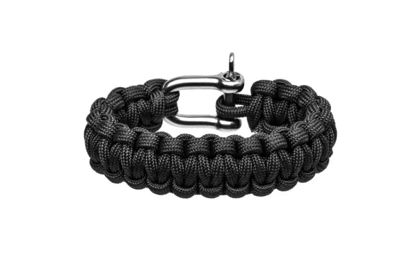 Beyaz arkasında izole paracord bilezik