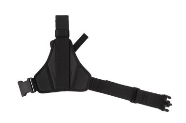 Beyaz bir arka plan üzerinde izole bir silah için siyah modern kılıf.