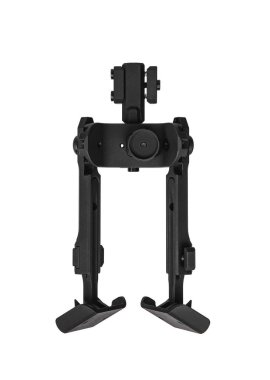 Keskin nişancı tüfeği için Bipod beyaz bir arka plan üzerinde izole.
