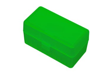 Kartuşlar için plastik kutu beyaz arka planda izole