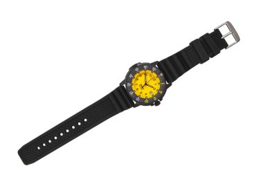 Kol saati beyaz bir arka plan üzerinde izole. Spor kol saati zekâsı