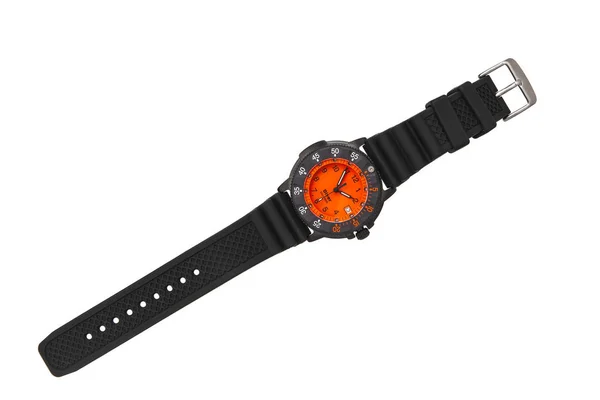 腕時計は白い背景に隔離します。スポーツ腕時計ウィット — ストック写真