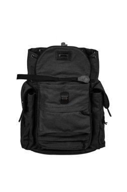 Sırt çantası beyaz arka planda izole edilmiş. Askeri sırt çantası izole