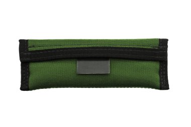 Gözlük için naylon kutu. Yapay M 'den yapılmış dikdörtgen bir çanta.