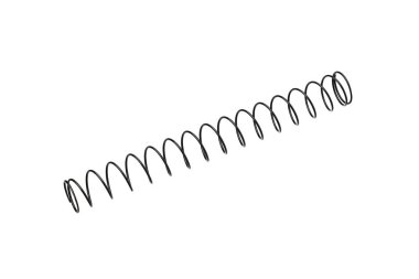 Metal yay beyaz bir arka plan üzerinde izole. Bahar bir ayrıntıdır.