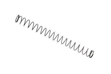 Metal yay beyaz bir arka plan üzerinde izole. Bahar bir ayrıntıdır.