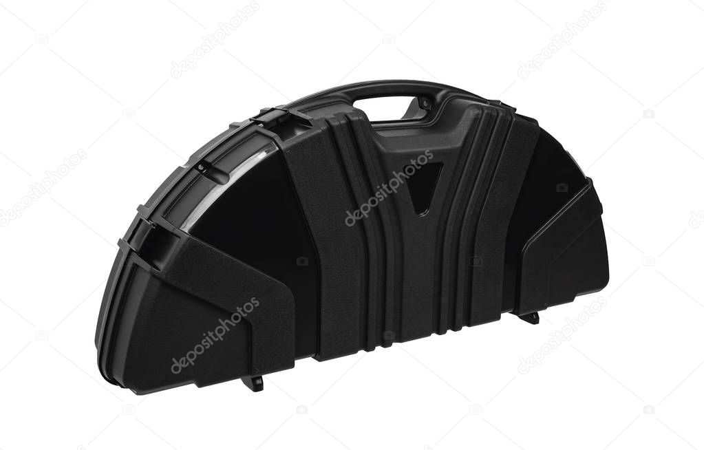 Modern shockproof plastic case for compound bow. Plastic black c