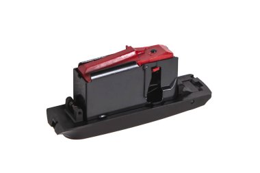 Av tüfeği dergisi beyaz izole