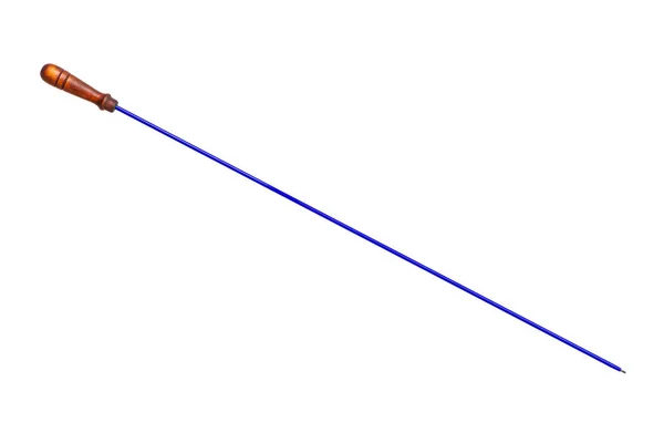 Рамрод для чистки оружия изолирован на белом фоне . — стоковое фото