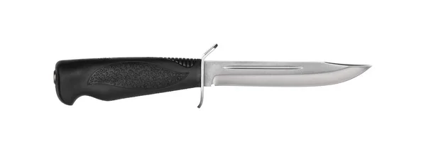 Coltello da caccia con manico in legno. Isolato sul dorso bianco . — Foto Stock