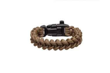 Beyaz arkasında izole paracord bilezik