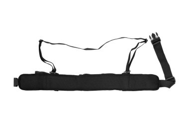 Modern siyah bandocu beyaz arka planda izole edilmiş. Suç ortağı