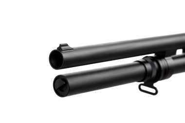 Beyaz Modern siyah tüfek izole