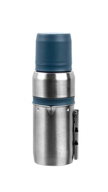 Kamp çanakları beyaz arka planda izole edilmiş. Bir çeşitlilik.