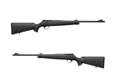 Modern cıvata karabinası beyaz arka planda izole edilmiş. Hu için silahlar