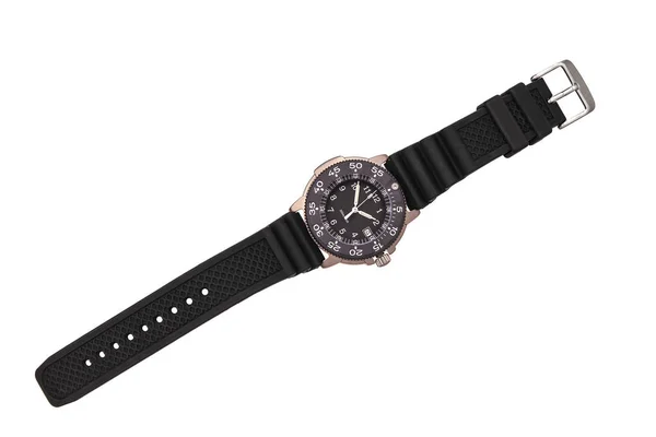Armbanduhr isoliert auf weißem Hintergrund. Sportarmbanduhr mit Witz — Stockfoto