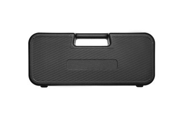 Silah ve alet taşımak için siyah plastik çanta. Koruyucu