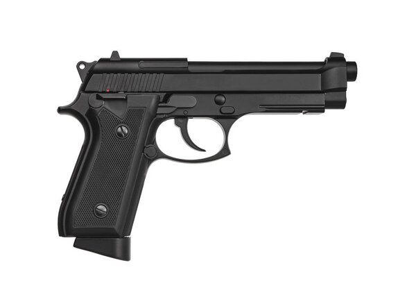 Пневматический пистолет на белом фоне
.