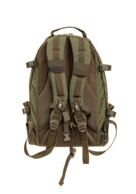 Rucksack isolated on white background. Military backpack isolate clipart