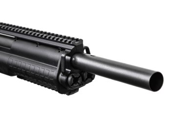 Modern yarı otomatik taktik av tüfeği beyaz backgrou izole