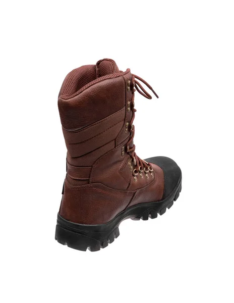 Modern mountain boots isolate on a white background. Shoes for outdoor activities and travel.