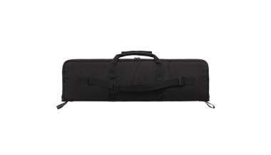 Silahlar için siyah, beyaz arka plan için izole edilmiş. Silah depolama ve taşıma için modern durum.