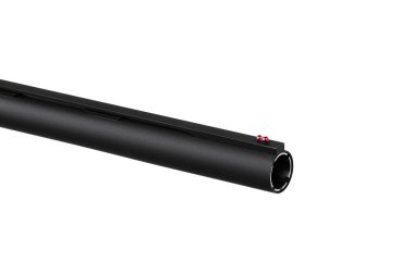 Modern yarı otomatik tüfek. Spor ve av için silahlar. Siyah silah beyaz arkaplanda izole edildi.