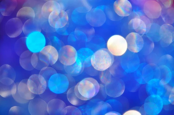 Wazig Zachte Bokeh Blauwe Kristallen Daalt Nacht Viering Schermbeveiliging — Stockfoto
