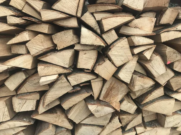 Pile Chopped Fire Wood Storage Winter — Stock Photo, Image