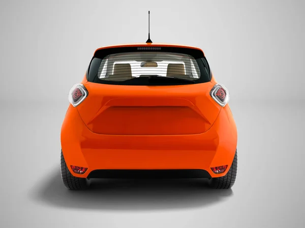 Modernes Orangefarbenes Elektroauto Fließheck Für Die Mitnahme Von Passagieren Fond — Stockfoto