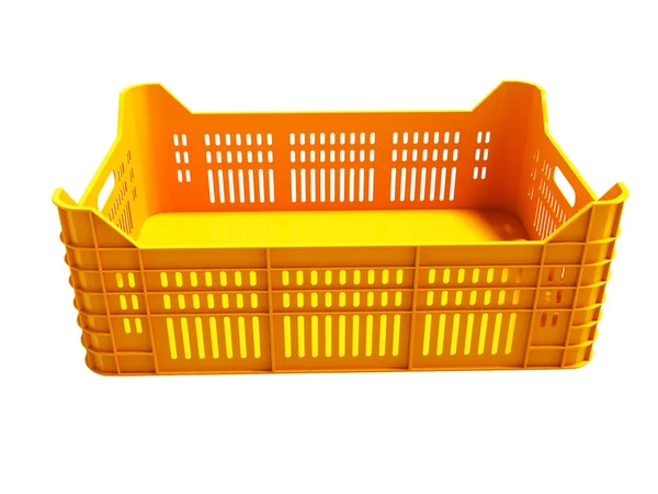 Moderne Orange Fruchtbox Zum Verkauf Rendering Auf Weißem Hintergrund Kein — Stockfoto