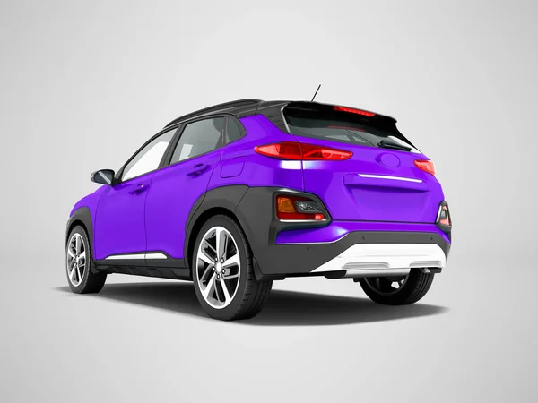 Moderne Voiture Crossover Violet Pour Les Visites Ville Rendu Sur — Photo