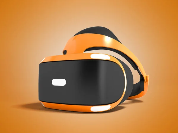 Gafas Realidad Virtual Naranja Para Juegos Computadora Personal Render Sobre —  Fotos de Stock