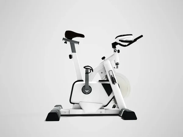 Simulateur Vélo Sport Blanc Pour Mode Vie Sportif Vue Latérale — Photo