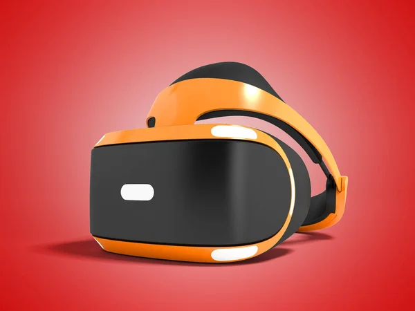 Gafas Realidad Virtual Naranja Para Juegos Computadora Personal Renderizado Sobre —  Fotos de Stock