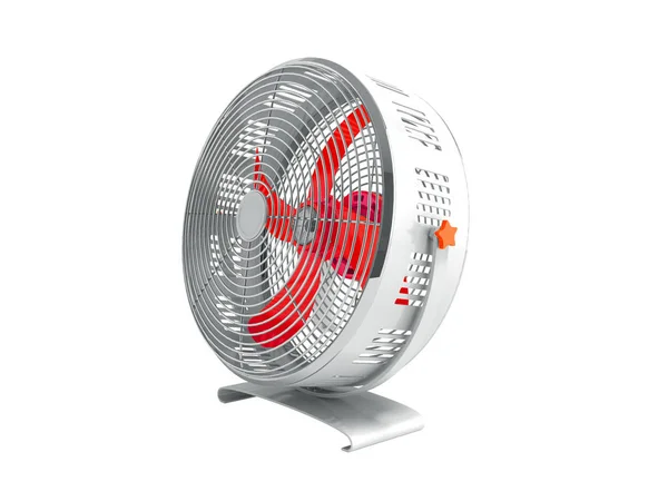 Moderne Rode Metalen Ventilator Voor Koeling Van Juiste Weergave Kamers — Stockfoto