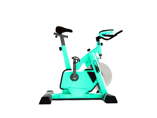 Simulador Bicicleta Esporte Azul Para Estilo Vida Desportivo Vista Lateral — Fotografia de Stock