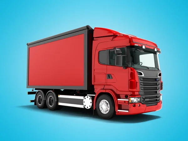 Großer Roter Lkw Für Den Transport Von Gütern Durch Die — Stockfoto