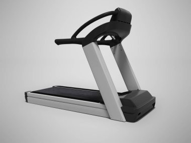 Modern spor koşu bandı üzerinde oyun spor salonu 3d render eğitimi için