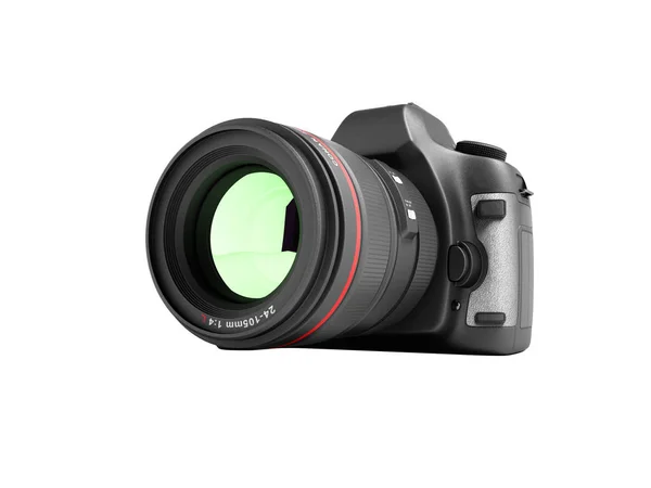 New professional zoom camera 3d render on white background no sh — Stock Photo, Image