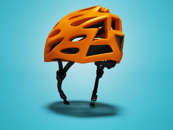 Casco de bicicleta naranja moderno para viajes por el parque aislado —  Fotos de Stock