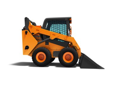 Turuncu mini yükleyici kepçe önünde için koruyucu kabin ile