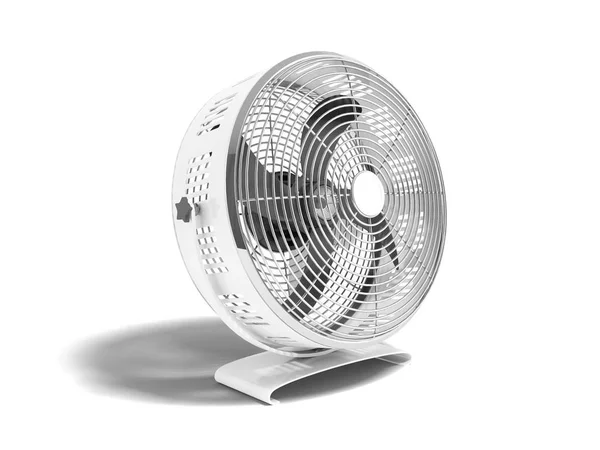 Metal white large fan for cooling rooms 3d render on white backg — Stock Photo, Image